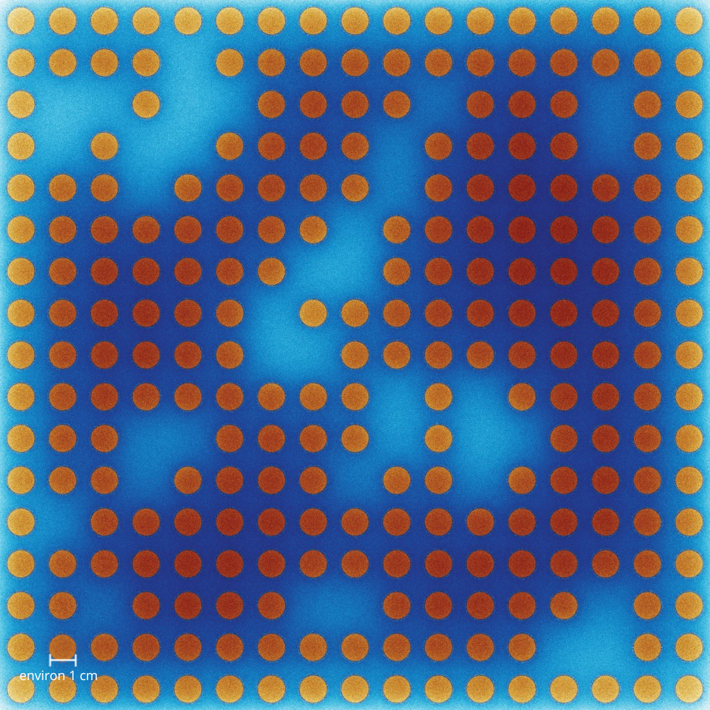 simulation numérique de la population de 80 millions de neutrons dans un assemblage combustible d’un réacteur nucléaire entreposé en piscine de désactivation