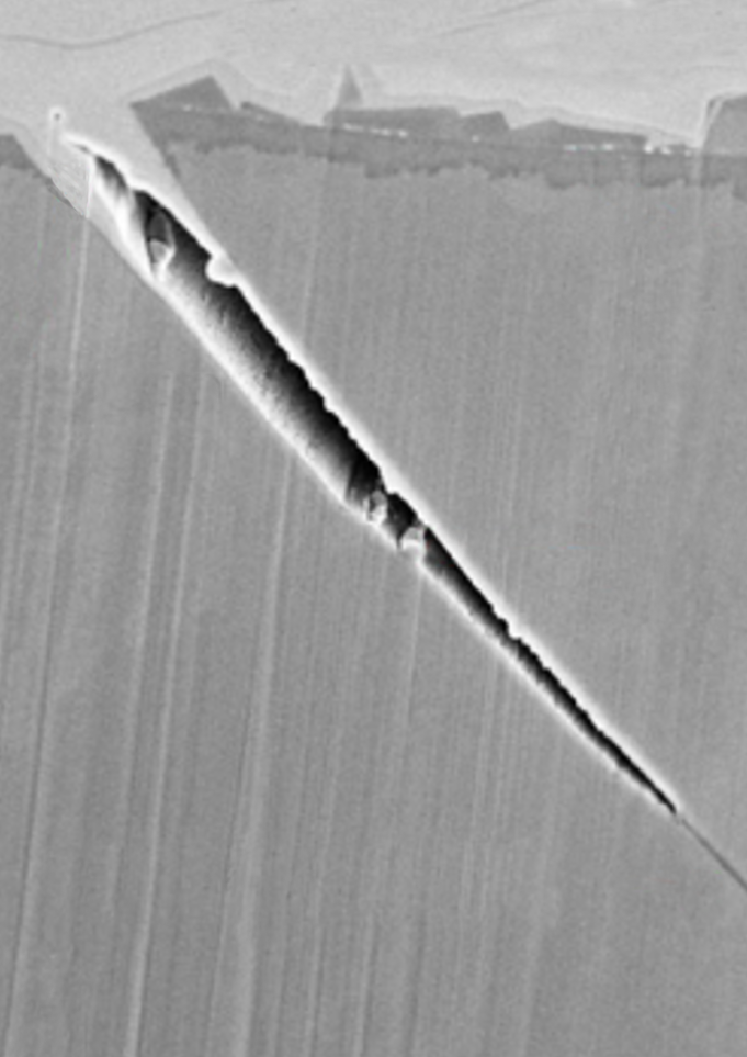 Visuel représentant une fissure de corrosion sous contrainte